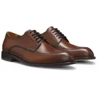 BOSS Leren derbyschoenen met reliëflogo Maat 41