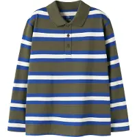Name it Shirt blauw / olijfgroen / wit