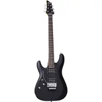 Schecter C-6 Deluxe FR Satin Black LH linkshandige elektrische gitaar