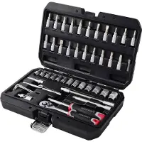 Toolcraft TO-10675383 Bit- en steeksleutelset 1/2, 1/4, 3/8 48-delig