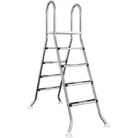 vidaXL Ladder voor bovengronds zwembad 195 x 150 cm 4-traps