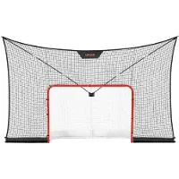Vevor Hockeydoel en Net Set 366 x 213 cm met Uitgebreid Dek