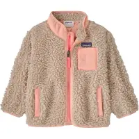 Patagonia - Voor kinderen tot 6 jaar - Baby Retro-X Jkt Natural w/Sunlit Pink voor Unisex - Kindermaat 3 jaar - Roze