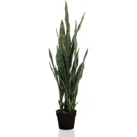 Green Boutiq Kunstplant - Sanseveria black coral - Vrouwentong - 97 cm