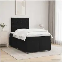 vidaXL Boxspringbed met matras Zwart 120 x 190 cm Fluweel