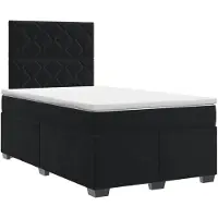 vidaXL Boxspringbed met matras Zwart 120 x 190 cm Fluweel