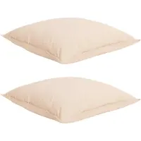 vidaXL Deken Set 2 st 200 x 220 cm Alle seizoenen Kapokvezel Beige