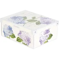 Famanu opbergbox met bloemenprint - 35 x 25 x 17,5 cm