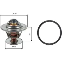 Gates Thermostaat, koelvloeistof TH13684G1 Gates voor o.a. AUDI, DAIMLER, JAGUAR, PORSCHE, SEAT, VOLKSWAGEN