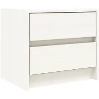 vidaXL Nachtkastje 40x31x35,5 cm massief grenenhout wit