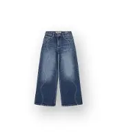 Vingino Meisjes Extra Wide Leg Jeans Cita Seam Meisje Blauw 140