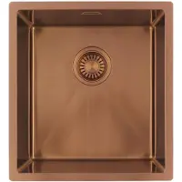 Pure.Sink Keukenwastafel 36x40 cm, koper, onderbouwmodel, plat model, model PLX3640-62