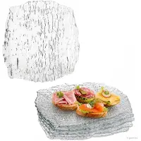 MamboCat Set van 6 St. Tropez glazen serveerschalen, vierkant, 28,0 x 28,0 cm - 5410030