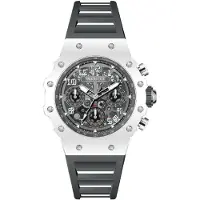 Invicta Racing 69622 Herenhorloge - Quartz Uurwerk - Acryl met Zilveren Wijzerplaat - 40 mm