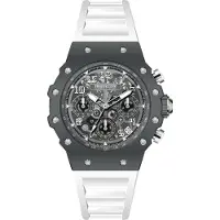 Invicta Racing 69618 Herenhorloge - Quartz Uurwerk - Acryl met Zilveren Wijzerplaat - 40 mm