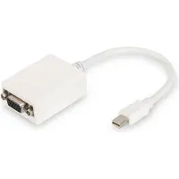 Digitus DisplayPort adapterkabel, mini DP - HD15M/F, 0,15 m, DP 1.1a, CE, wit