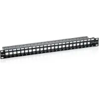Equip Patchpaneel met kabelmanagement, Server accessoires, Zwart