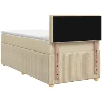 vidaXL Boxspringbed met matras Crèmekleurig 100 x 200 cm Stof