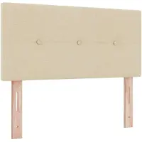 vidaXL Boxspringbed met matras en LED-verlichting, crème kleur, 120 x 190 cm, stof
