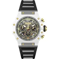 Invicta Racing 69690 Herenhorloge - Quartz Uurwerk - Acryl met Gouden Wijzerplaat - 43 mm