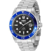 Invicta Pro Diver 50828 Herenhorloge - Quartz Uurwerk - Roestvrij Staal met Zwarte Wijzerplaat - 42 mm