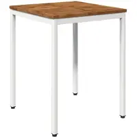 vidaXL Tuin Eettafel Natuurlijk en Wit 60 x 60,5 x 75 cm