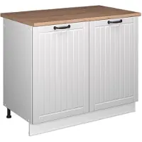 Vicco Wastafelkast Fame-Line, Wit Landhuis/Wit, 100 cm, WB Eik