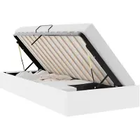 vidaXL - Opbergbed - Wit - 100 - x - 203 - cm - Kunstleer