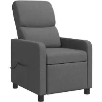 vidaXL Massage Relaxstoel Donkergrijs Stof