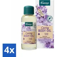 Kneipp 4 x - Huidolie - Relaxing - Lavendel - Trekt snel in - 100 ml - Huidolie - Lavendel - Ontspanning - Verzorging - Natuurlijke Oliën