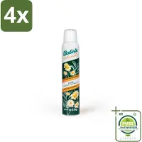 Batiste - Naturally Green Tea & Chamomile - Droogshampoo - 100% Natuurlijke Extracten - Verfrist en Zuivert - 200ml - Voordeelverpakking - 4 stuks - Droogshampoo - Haarverzorging