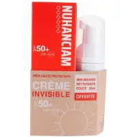 Nuhanciam Onzichtbare Crème SPF50+ 50 ml + Milde Reinigings- en Make-up Verwijderende Mousse Eclat & Douceur 50 ml Gratis
