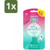 Wilkinson 1 x - Wegwerpscheermesjes - Quattro For Woman - Precies - 4 mesjes - Scheermesje Vrouw - Wegwerpmesje - Huidvriendelijk Scheren - Fluweelzachte Huid - Scheren Voor Vrouwen