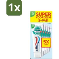 Aquafresh 1 x Tandpasta Coolmint - Fris en Beschermend - Voordeelverpakking - 5 tubes - Tandpasta - Frisse Adem - Gaatjes - Tandplak - Fluoride