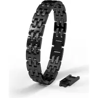 SERASAR | Premium roestvrijstalen armband voor heren [Intense] | 316L chirurgisch staal | Waterdicht | Veilige sluiting | Zwart, 20 cm | Inclusief sieradendoosje