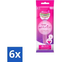Wilkinson Sword 6 x Wilkinson - Wegwerpscheermesjes - Xtreme 3 Beauty - Comfortabel - 1 scheermesje - Wegwerpscheermes - Scheermesje - Scheermes Dames - Scheermes Xtreme - Scheermesje Comfort