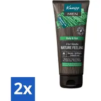 Kneipp 2 x - Douchegel - Men - Nature Feeling - 2-in-1 - 200 ml - Douchegel - Mannen - Natuurlijke Verzorging - Dennenolie - Buffelgras