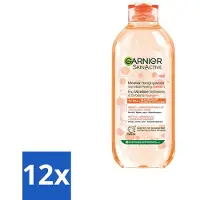 Garnier 12 x - SkinActive - Micellair Reinigingswater - Milde Peeling - Alles-in-1 - 400 ml - Micellair Water - Reinigingswater - Peeling - Gezichtsreiniger - Milde Exfoliatie