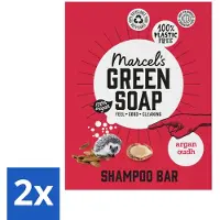 Marcels Green Soap Marcel's Green Soap - Shampoo Bar - Argan & Oudh - Versterkt en verzorgt - 90 gram - Voordeelverpakking - 2 stuks