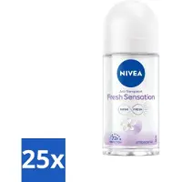 Nivea 25 x - Deodorant Roller - Frisse Sensatie - 72 Uur Anti-Transpirant - 50 ml - Deodorant Roller - Anti-Transpirant - 72 Uur Bescherming - Frisse Sensatie - Zweetbescherming