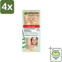 Garnier - SkinActive - BB Cream Light - Anti-Aging - Getinte Dagcrème - 50 ml - Voordeelverpakking - 4 stuks - BB crème - Anti-aging