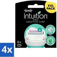 Wilkinson Intuition 2-in-1 Scheermesjes voor de gevoelige huid – 6 scheermesjes – Voordelipakket – 4 stuks