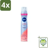 Nivea - Haarspray - Ultra Strong - 250 ml - Voordeelverpakking - 4 stuks - Haarspray - Sterke fixatie