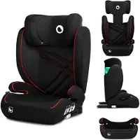 Vali Autostoel - 8-Position Adjustable Headrest - Kinderstoel Auto - Kinderzitje Auto - Zwart/Rood - 42cm x 46cm x 60cm