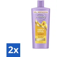 Andrélon 2 x – Shampoo – Perfecte Krul – 685 ml - Douchegel - Huidverzorging - Hydraatatie - Workout - Gevoelige Huid