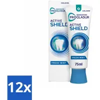 Sensodyne 12 x - Tandpasta - ProGlasur Active Shield - Fresh Mint - Frisse Munt - 75 ml - Tandpasta - Glazuurbescherming - Gevoelige Tanden - Gaatjes - Suikerzuren
