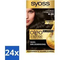 Syoss Oleo Intense - Haarverf - 4-50 - Ijzig Bruin - 115ml x 24