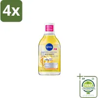 Nivea - Micellair Water - Serum Verrijkt Stralend - Verwijdert Waterbestendige Make-up - 400 ml - Voordeelverpakking - 4 stuks - Micellair water - Reinigingswater