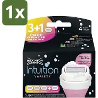 Wilkinson Sword 1 x - Navulmesjes - Intuition 2-in-1 Variety - Diverse Gevoelige Huidtypes - 4 mesjes - Scheermesje Vrouw - Navulmesjes - Scheerbeurt - Huidverzorging - Schuim En Scheer