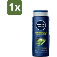 Nivea 1 x MEN - Douchegel - Energy - 500 ml - Douchegel Mannen - Energieboost - Mintextract - 3-in-1 Douchegel - Frisheid